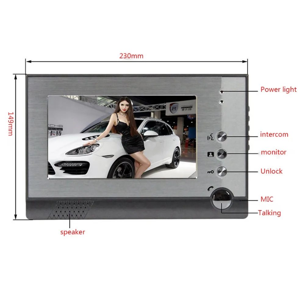 Wired doorbell camera Color Video door Phone Intercom System kit 7