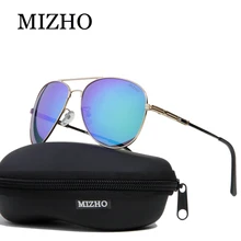 MIZHO Brand Design Stainless Steel Metal Retro Sunglasses Men Polarized Pilot Traveling Luxury UV400 SUN Glasses Ladies Driving