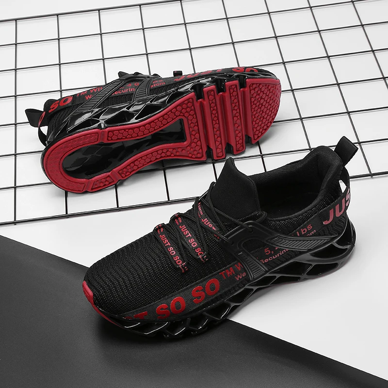 

Rommedal men's lace up running shoes shock absorption soft springblade man sneakers top quality sport trainers male footwear