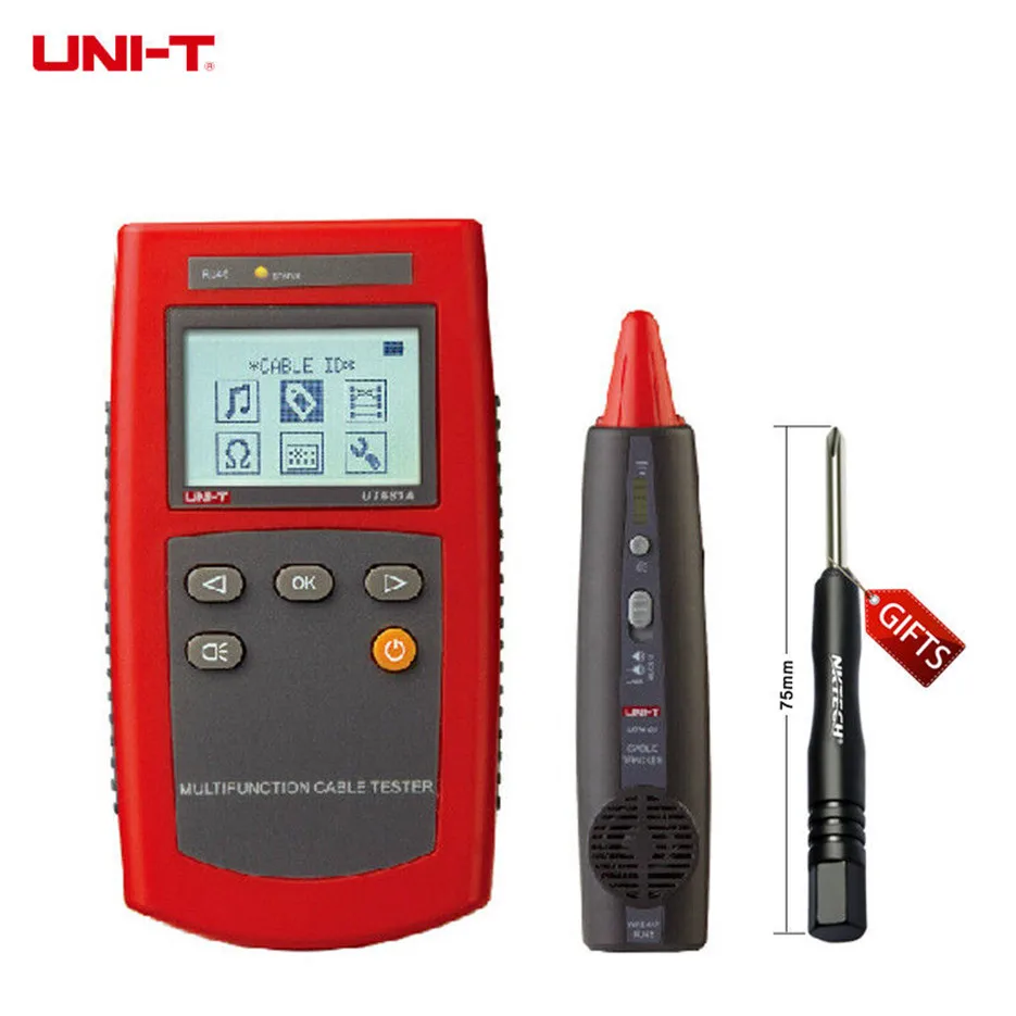 

UNI-T UT681A Multi-Function Cable Finder Set Network Tester Cable Tester Hunt Instrument Check Line Device