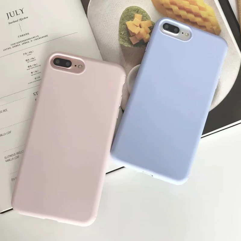 

TPU Simple Plain Cover For iPhone 6 6S 7 8 Plus Case Soft Slim Anti-knock For iPhone X 5 5S SE Case Silicone Candy Colors Coque
