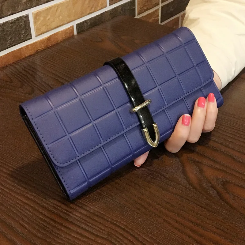 

2019 new ladies long wallet female cowhide Korean fashion personality Joker large capacity women's leather wallet