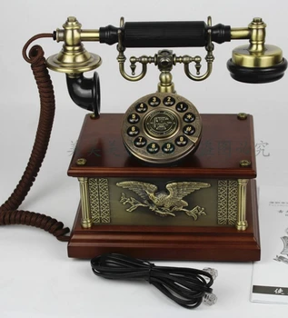 

Decorating European antique wood telephone living room bedroom home office cable business phone