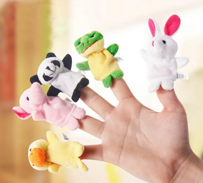 10 шт./партия Мини забавные мягкие Мультяшные плюшевые игрушки зоологические животные пальчиковые куклы для детей