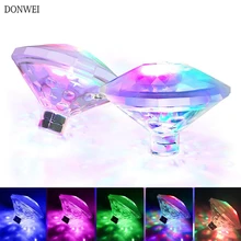 1 шт. Водонепроницаемый светодиодный потрясающий плавающий подводный светодиодный диско-свет светящийся показ Бассейн горячая ванна светильник для спа с 7 режимами