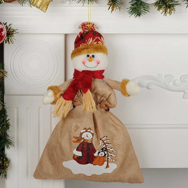 Милые рождественские конфетные сумки, чулки, носки Санта-Клауса, Подарочная сумка для детей, рождественские украшения, рождественские елки, украшения