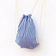 Ishowtienda сумка с Кулиской для путешествий женский рюкзак в синюю и белую полоску сумка для покупок дорожная сумка saco hombre bolsa