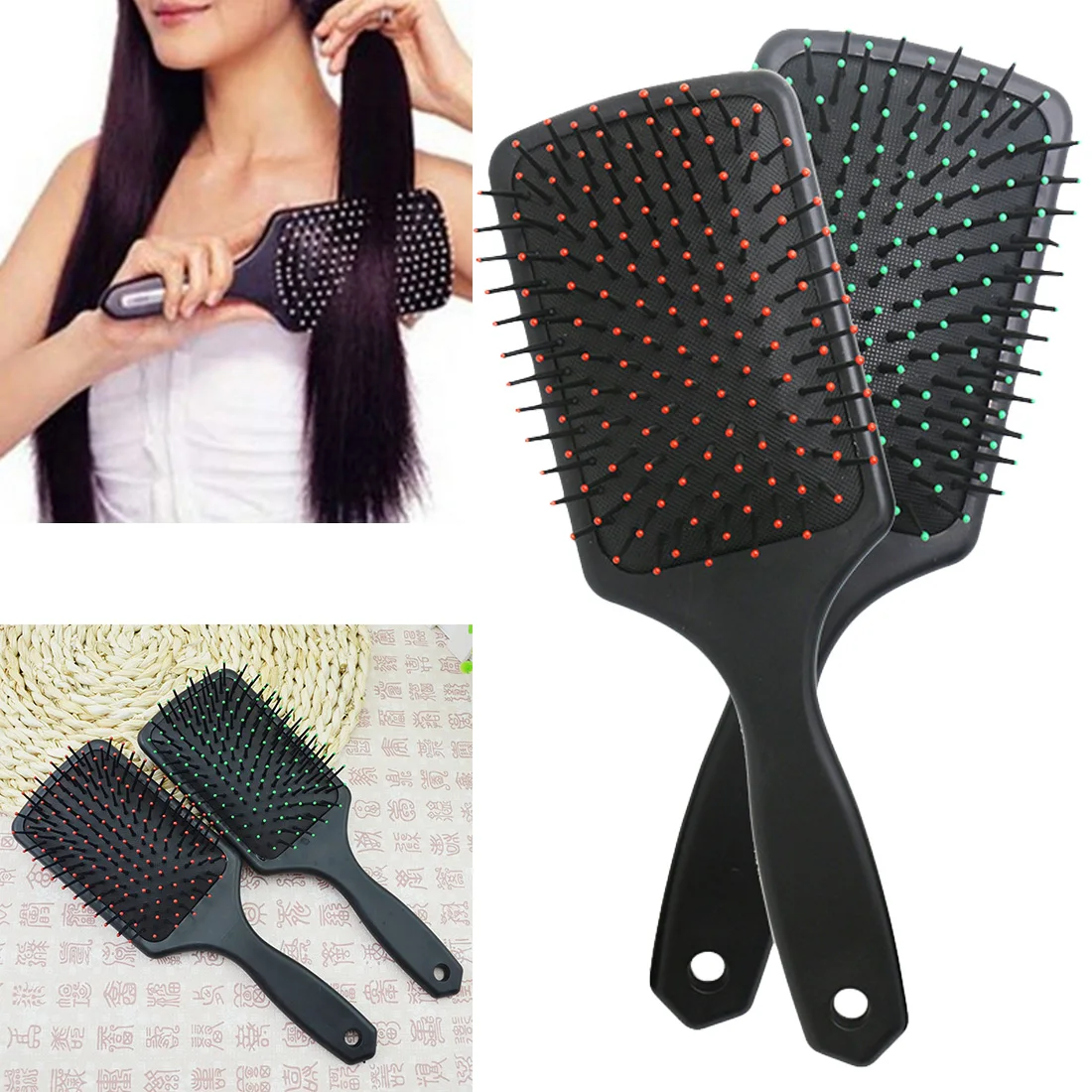 New Pro Hair Comb Airbag Head Massage Combs Flat Anti static Hair Brush