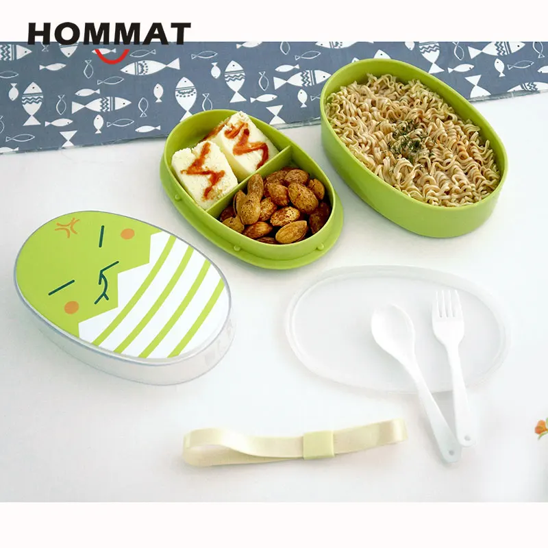 Милый японский Ланч бокс с животными Bento Box Lunchbox контейнер для еды хранения