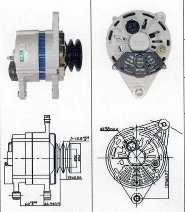 

28V 55A ALTERNAOR JFZ2901F1 37010a1ck для 6110Z1A1 6110Z1A2 613