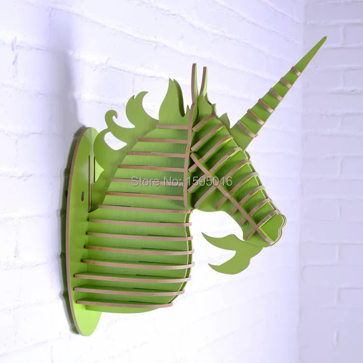 Unicorn Head Wall Decor easy assembly diy 3d wood unicorn head home decor,european fashion Unicorn Head Wall Decor easy assembly diy 3d wood unicorn head home decor,european fashion