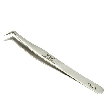 

VETUS 6A-SA 7-SA Tweezer Stainles Steel Hyperfine High Precision Antimagnetic Anti Acid Fan Lash Tweezers for Eyelash Extension