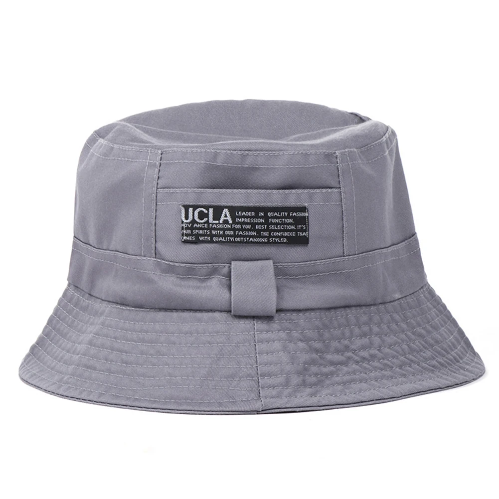 Шапки в стиле Харадзюку С буквенным принтом, мягкие холщовые шляпы для женщин и мужчин, летние пляжные шляпы от солнца в стиле хип-хоп, шляпа рыбака, рождественский подарок - Цвет: Grey