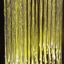 Боковая излучающая 3*0,75 мм(450 м/рулон) блестящая волоконно-оптическая занавеска водопад; в прозрачном ПВХ покрытии