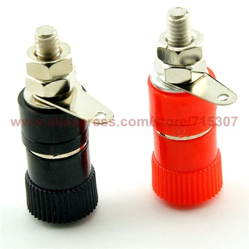 

PHISCALE 40pcs 4mm Binding Post Banana Plug Jack Speaker Amplifier Terminals Terminal Block 20pcs Red + 20pcs Black