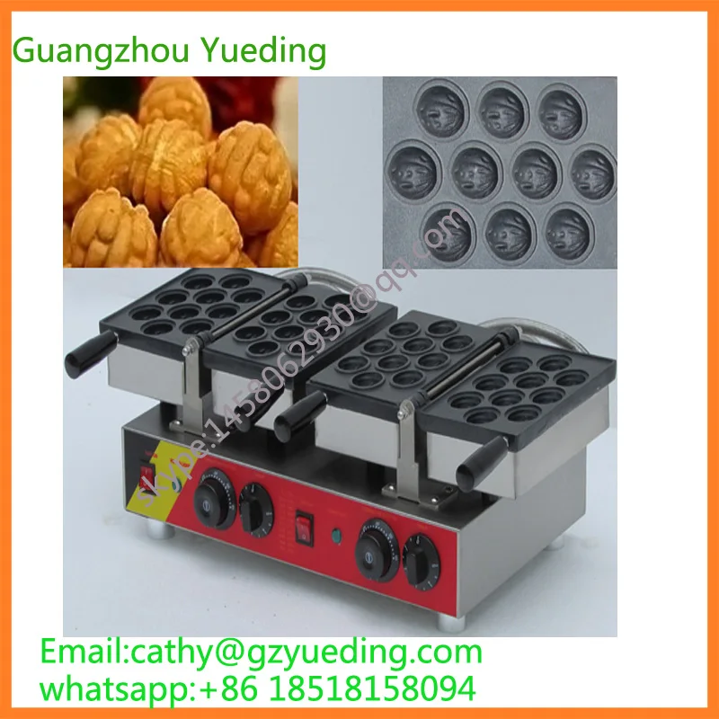 

South korean walnut cake machines machinery,walnut shape waffle baking equipment for sell