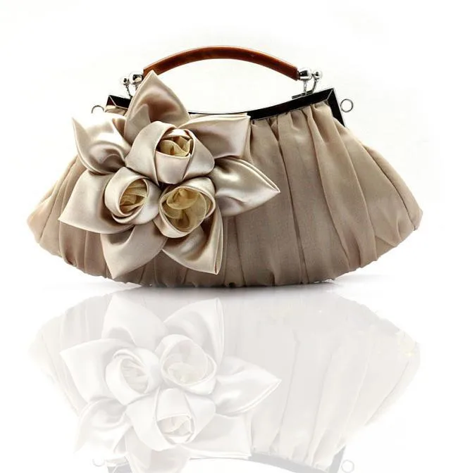 Серебристая китайская женская атласная сумочка-клатч Свадебная вечерняя сумка для вечеринки Сумочка для макияжа 0005-G