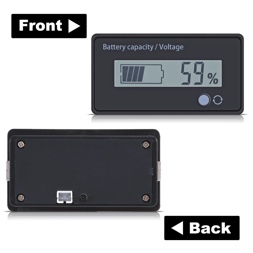 12 В свинцово-кислотная батарея датчик напряжения индикатор измеритель ЖК-экран с пряжкой