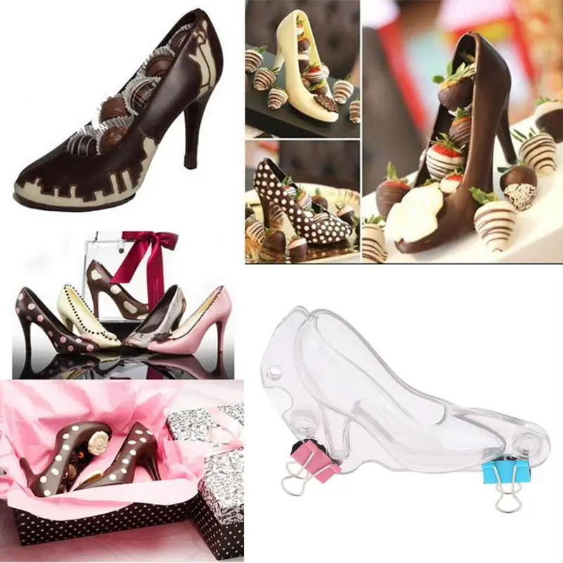3D Chocolate Mold High Heel Shoes Swan Candy Sugar Paste Molds Cake Decorating Tools For Home Baking Craft Wedding | Дом и сад