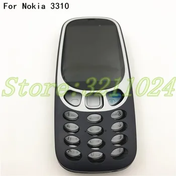 

Good quality New Full Housing For Nokia 3310 Face Frame Battery Cover Case With Keyboard With Logo