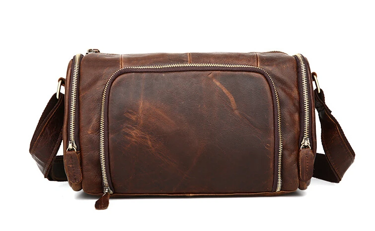 

2017 years hot leather men's bag fashion leisure retro shoulder bag, Messenger bag crazy horse skin men bag,pinepoxp