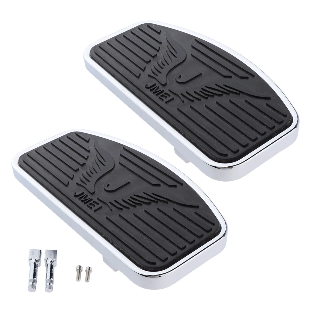 1 Pair Motorcycle Billet MX Wide Foot Pegs Pedals Rest Footpegs For Honda VTX 1300/1800 Suzuki Boulevard /Intruder 9.4x4.9x0.6″