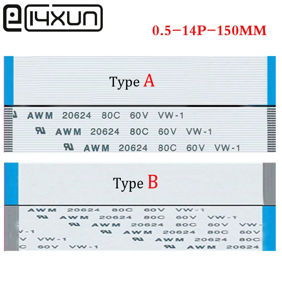 Eclyxun 100 шт./лот 14pin плоский ленточный переключатель разъем Мощность Кнопка 14pin 0,5 мм 15 см 14P ленточный гибкий кабель awm 20624 80c 60v VW-1