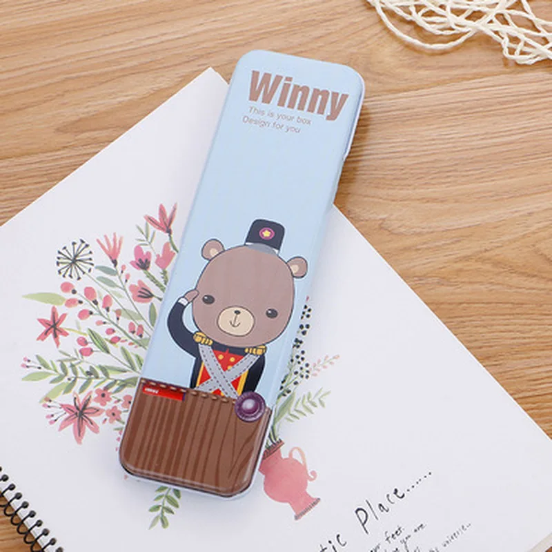 1Pcs Animal Pencil Pouch Kawaii Stationery Plastic Pencil Case Novelty Pen Bag Cute Bag Student Pen Case Kawaii School Supplies