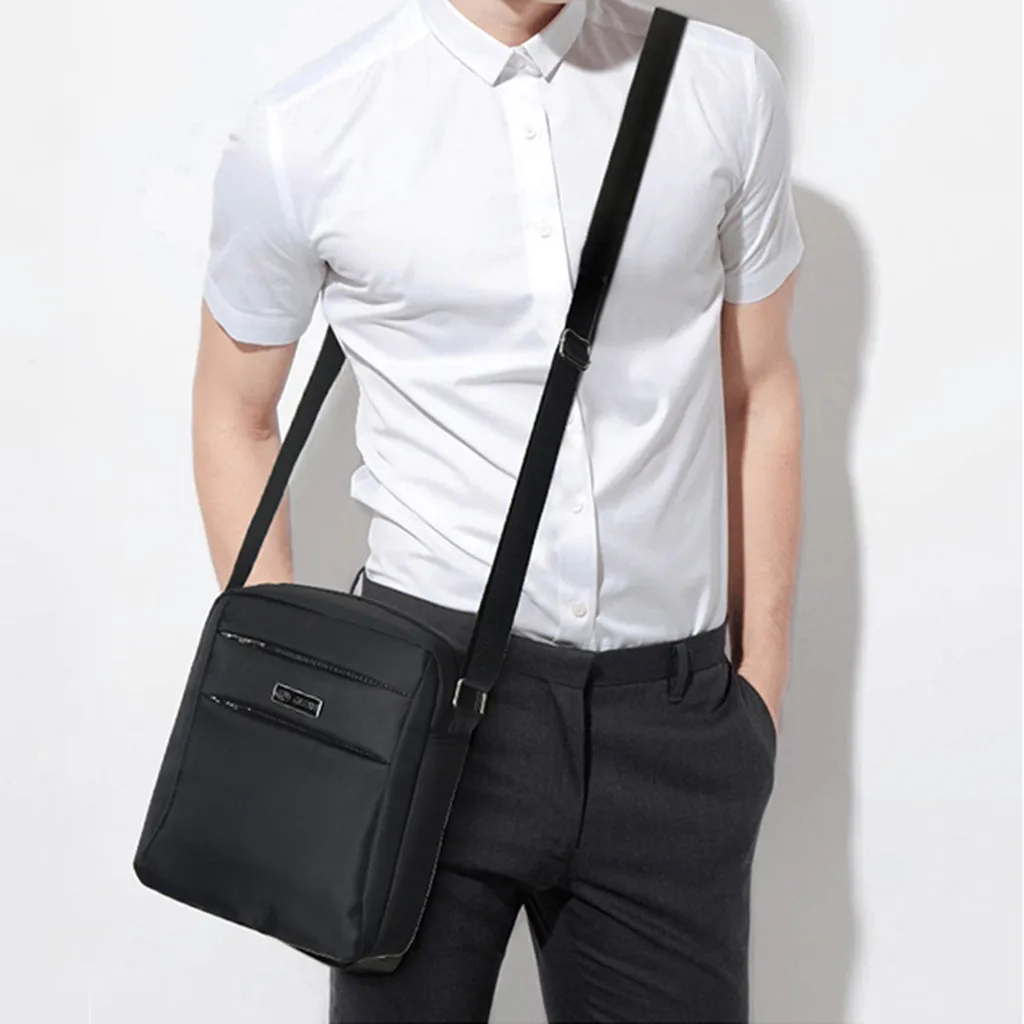 

Business Bag 2019 New Fashion Casual Solid Color Business Shoulder Bag Outdoor Messenger Bags Man Bag