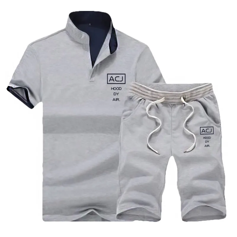 Летняя рубашка поло для мужчин s с коротким рукавом поло+ шорты костюм мужской однотонный Джерси дышащий 2 шт. Топ короткий комплект Фитнес Спортивные костюмы набор для мужчин