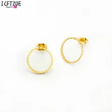 Модные простые серебряные круглые серьги для женщин, девочек, высококачественные праздничные подарки на день рождения из нержавеющей стали, пришлите своим друзьям