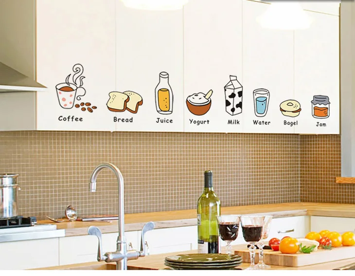 Wall Sticker Logo The Kitchen Cabinets Restaurant Fridge Wall Sticker Logo The Kitchen Cabinets Restaurant Fridge Magnets Fun Personality Can Be Removed In Stickers From Home Garden On