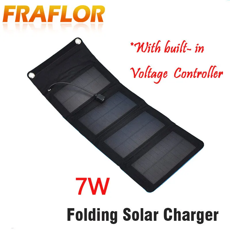 

5V 7W Folding Foldable Portable Solar Panel Mobile Phone Charger Kit Solar Camping Mobile Cell Phone MP4 Camera USB Charger