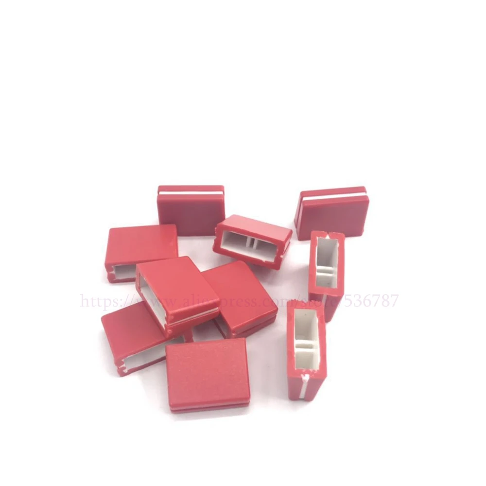 

10PCS Channel Crossfader potentiometer Fader Cap Knob red color For PIONEER DJM-250 350 400 600 700 800 Mixer