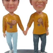 Экспресс персонализированные Кукла Пупс пара свадебный подарок свадебные украшения polyresin пользовательские кукла