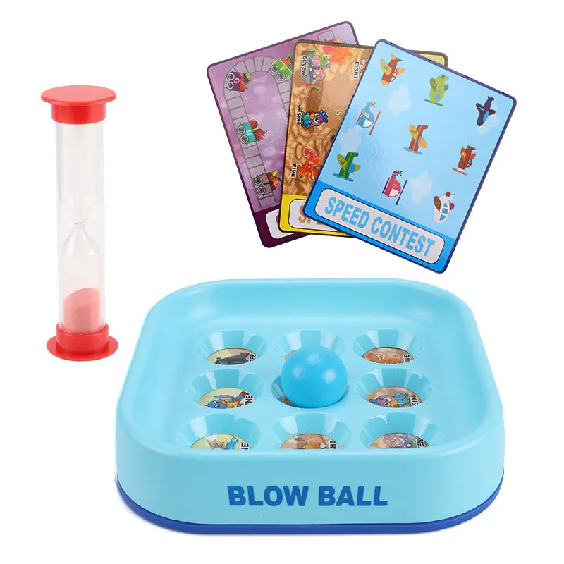 

Double blowing game by route blowing balloon lung capacity timing game parent-child toy Memory Training board game