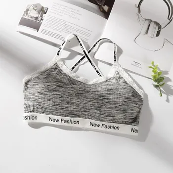 

Women Lace Push Up Sling Female Patchwork Wire Free Three Hook-and-eye Convertible Cross Straps Padded Bra