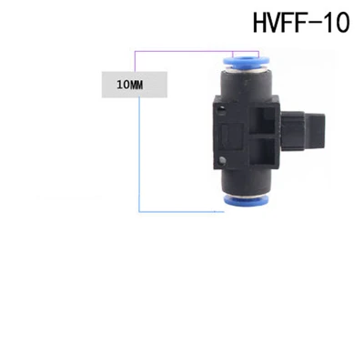 HVFF Пневматический воздушный 2 способ быстрого установки нажимной соединитель шланг пластиковый 4 6 8 10 12 мм пневматические детали соединитель - Цвет: HVFF-10