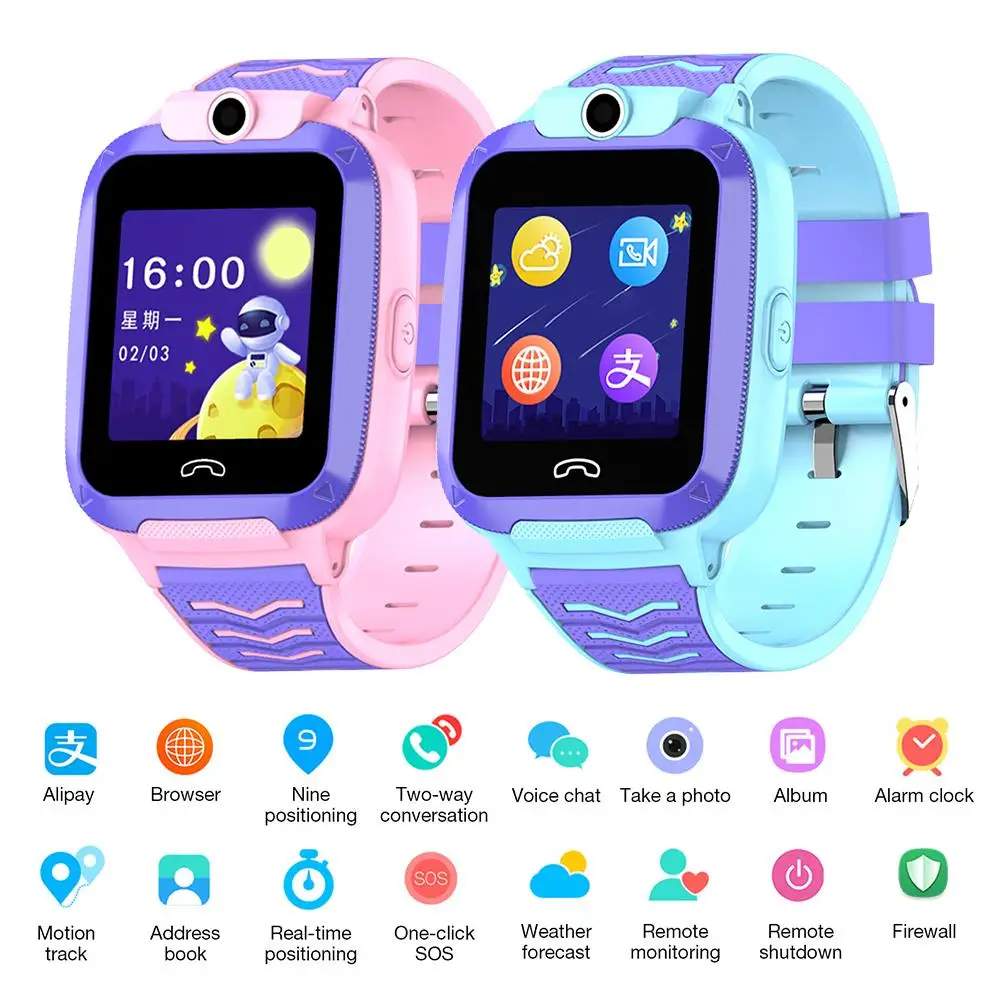 

Netcom 4G Children's Phone Watch Video Chat Alipay Remote Monitoring Children's Smart Watch 4G Full Netcom/Waterproof/GPS Kid Ph