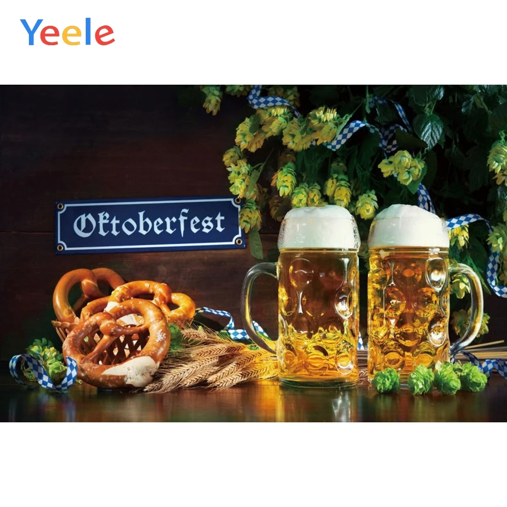 

Yeele Oktoberfest Festivals Carnival Party Photo Backgrounds Food Beer Wheat Vinyl Custom Photography Backdrops For Photo Studio