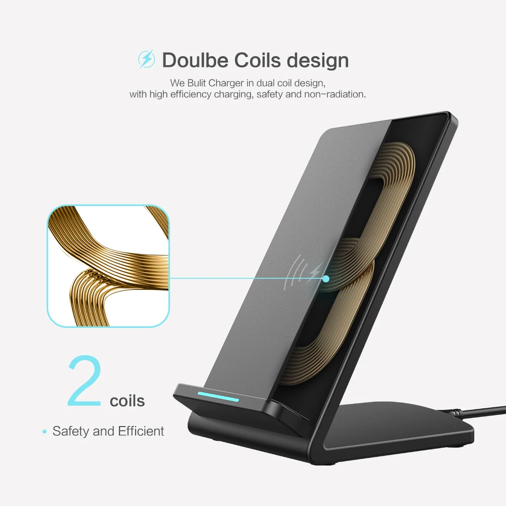 FLOVEME 5V/2A QI Fast Wireless Charger For Samsung Galaxy S8 S7 S6 Edge All Qi-Enabled Devices Charger For iPhone X 8 8 Plus
