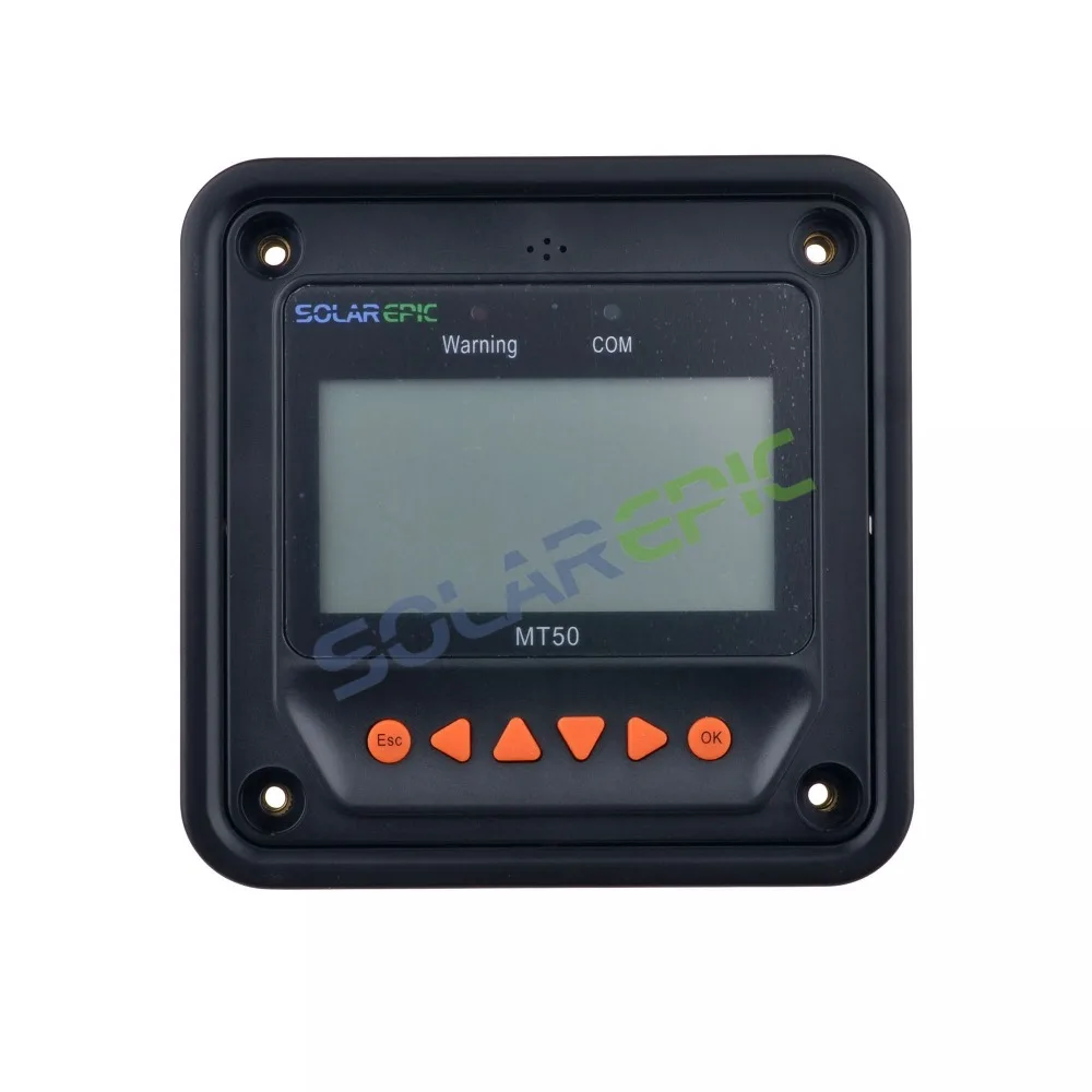 Controlador de Carga Tracer-um e Medidor Epever Mppt Solar Remoto 12 v - 24 36 48 Regulador Automático Max pv 150 200 80a 7 Renovação da Casa