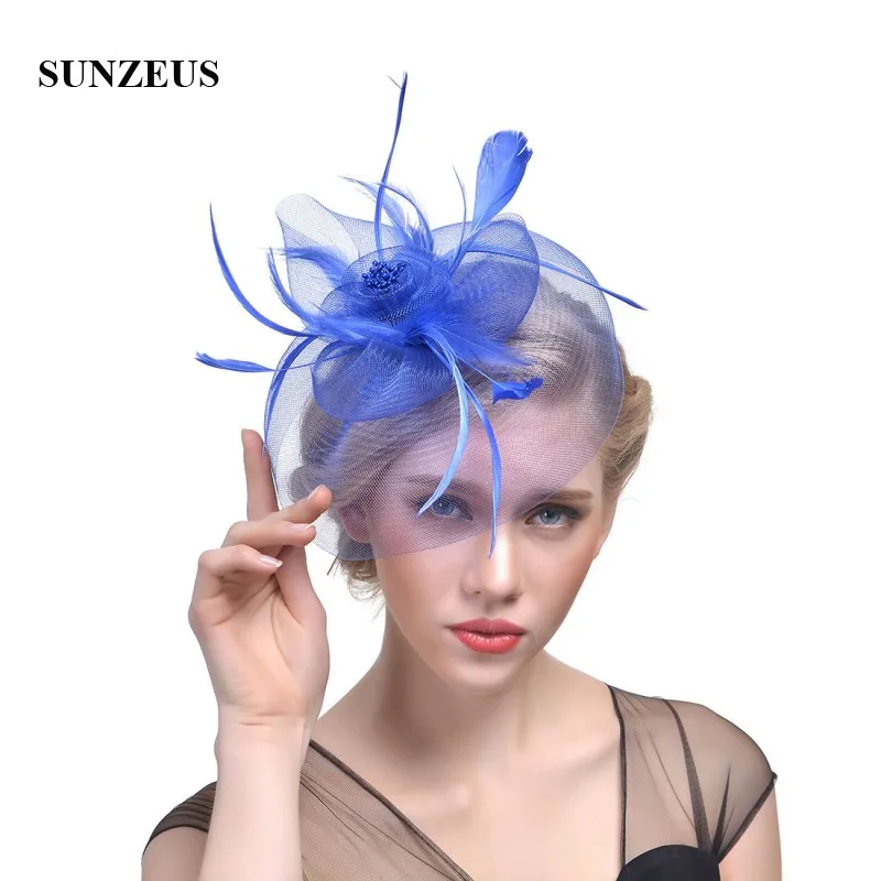 Bridal Hats with Flora Elegant Wedding Accessories Bride Hats White Fascinator Women's Formal Occasion bibi mariage SH30