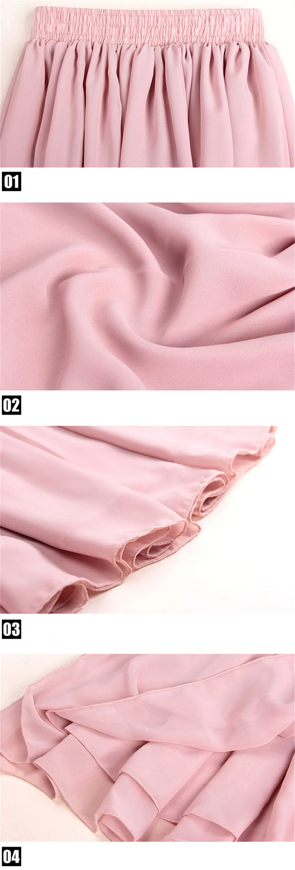 42cm Fashion Elastic Waist Skirt Pleated Midi Skirts Womens Lolita Petticoat Bridesmaids Mini Vintage Skirt Jupe Saias faldas (21)