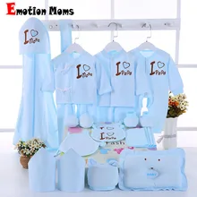 Эмоции мамы 22 шт./компл. Новорожденные Одежда для девочек хлопок От 0 до 6 месяцев для малышей спортивный костюм для девочек, комплект одежды для мальчиков подарок для малышей Комплект товар отправляется без коробки