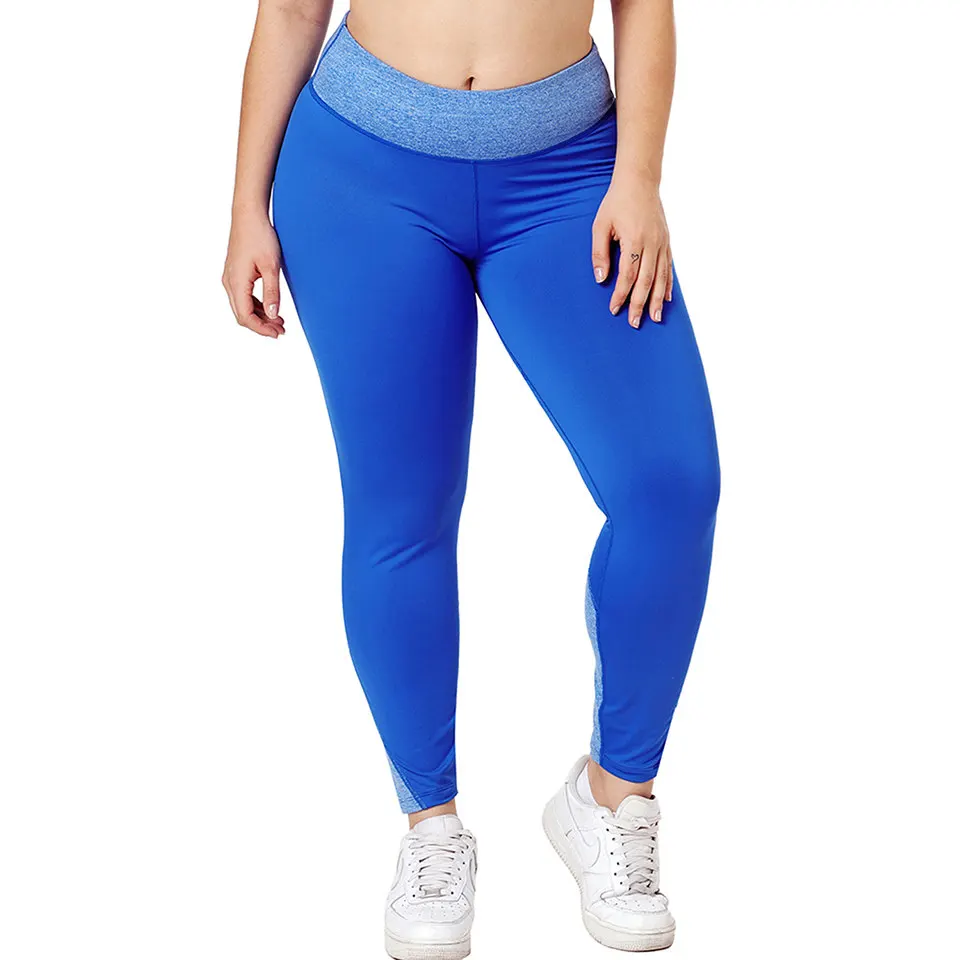 Royal-Blue-Heathered-Splice-Plus-Size-Yoga-Pants-LC77114-5-1