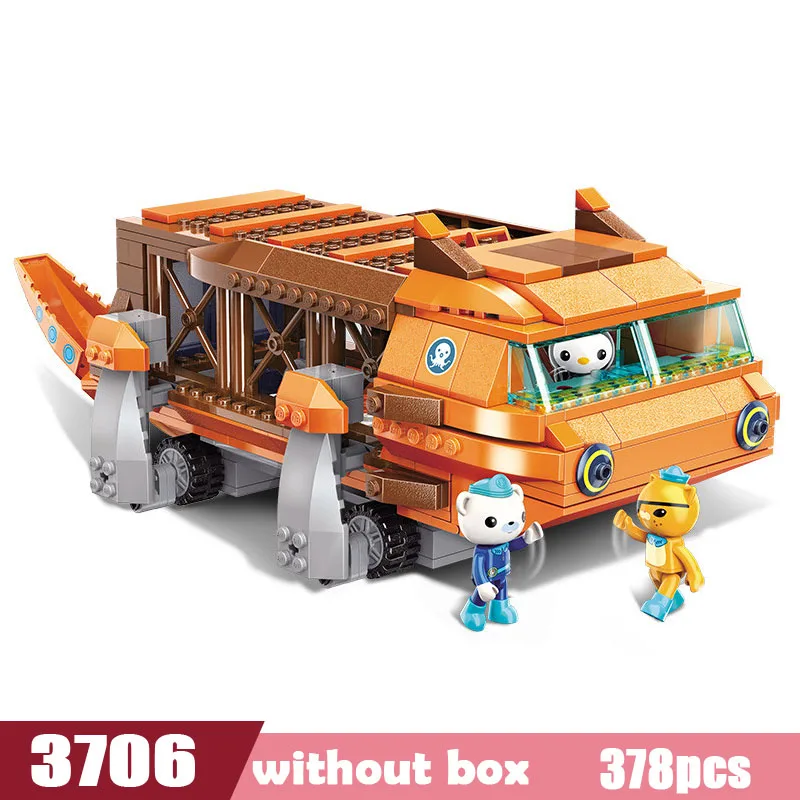 Octonauts строительный блок октопод Gup подводная лодка октябрь-Pod с GUP-C GUP-E GUP-D GUP-K GUP-I в стиле лего кирпичные игрушки Детский подарок - Цвет: 3706 without box