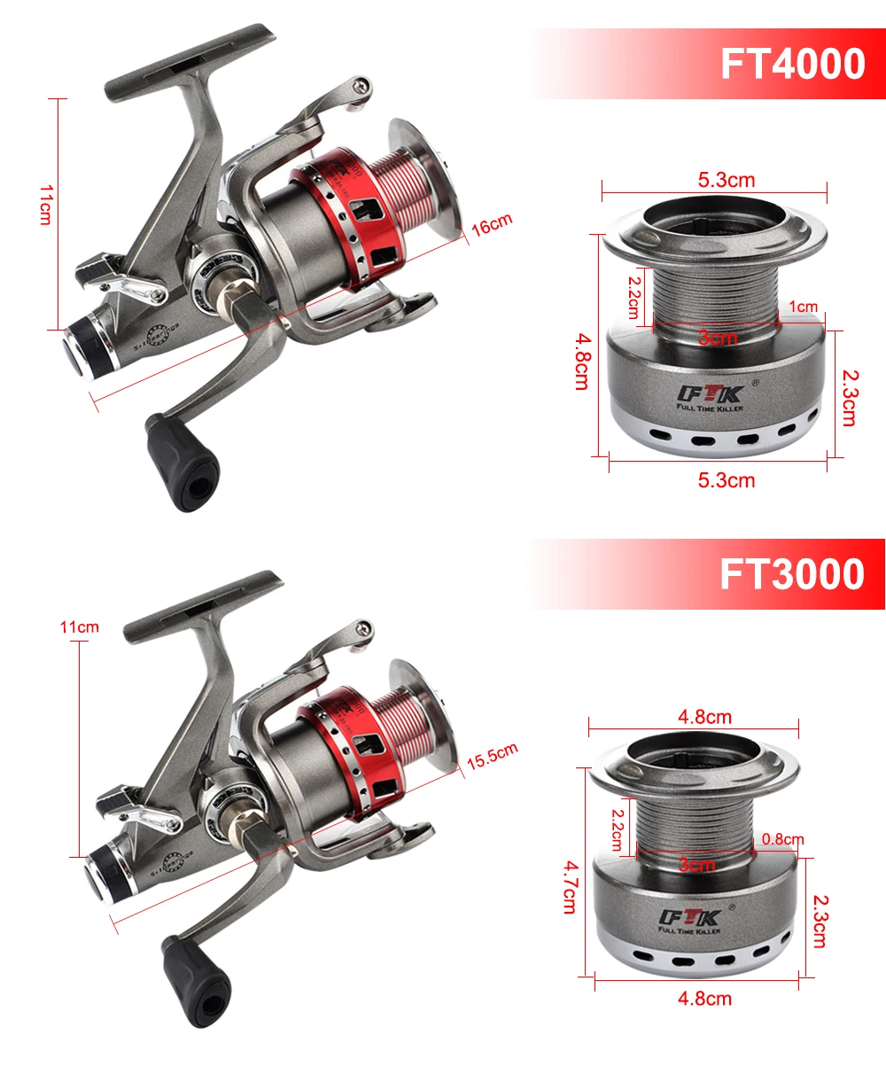 FTK спиннинговая катушка 5+ 1BB 4,6/5,0: 1 2000-6000 спиннинговая катушка для морской ловли карпа