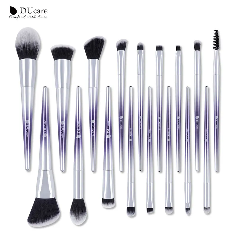 

DUcare 17 PCS Makeup Brushes Set Blush Eyeshadow Eyebrow Lip Powder Foundation Make up Brushes Beauty Essentials Cosmetic Tools
