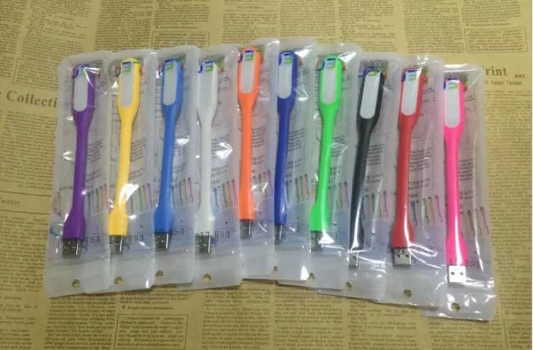 Lámpara USB LED Ultra brillante de 1,2 W para ordenador portátil PC portátil Flexible metal cuello LED luz USB plegable luz de libro